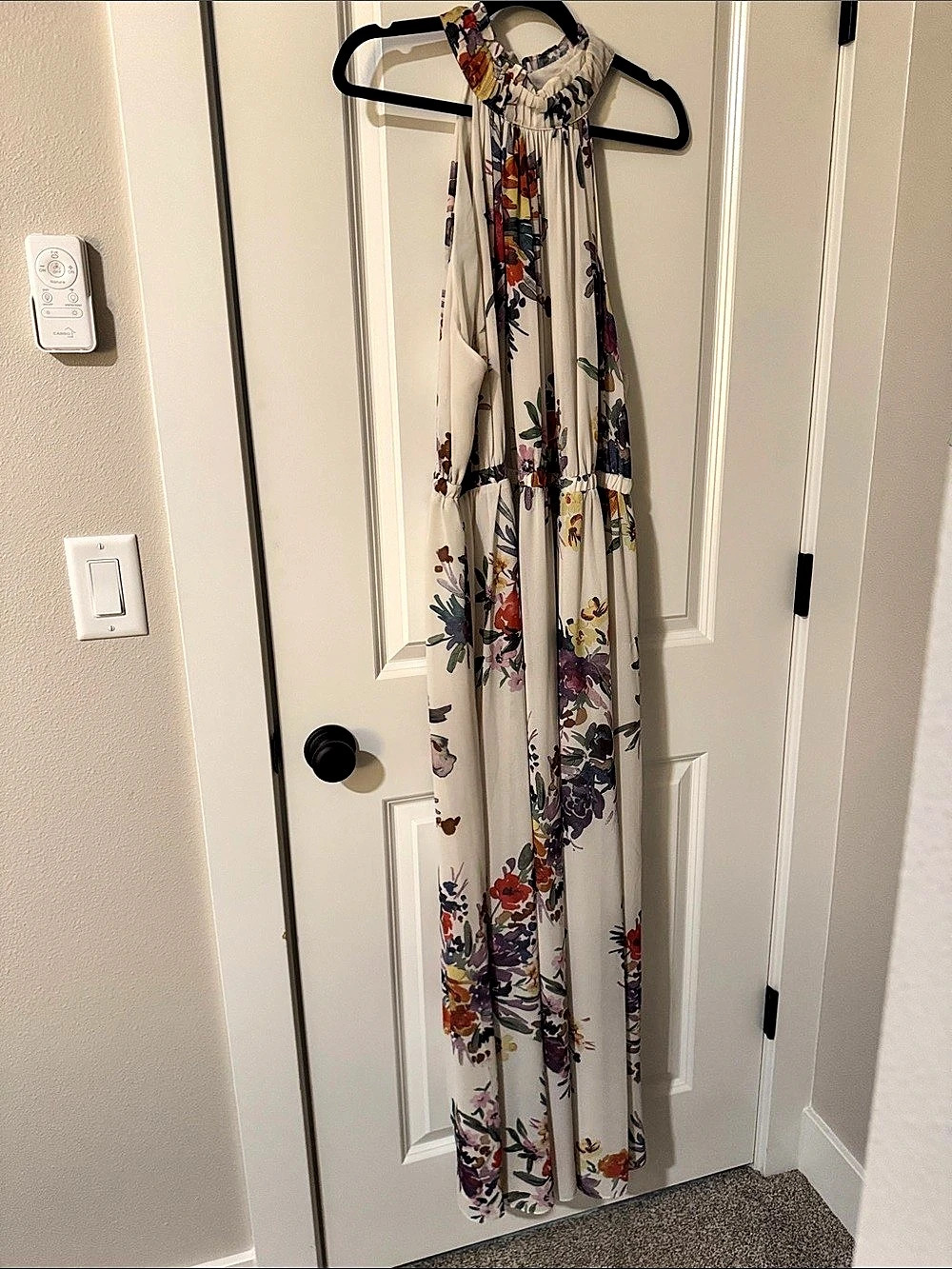 H&M Floral Maxi Dress in White & Multicolor